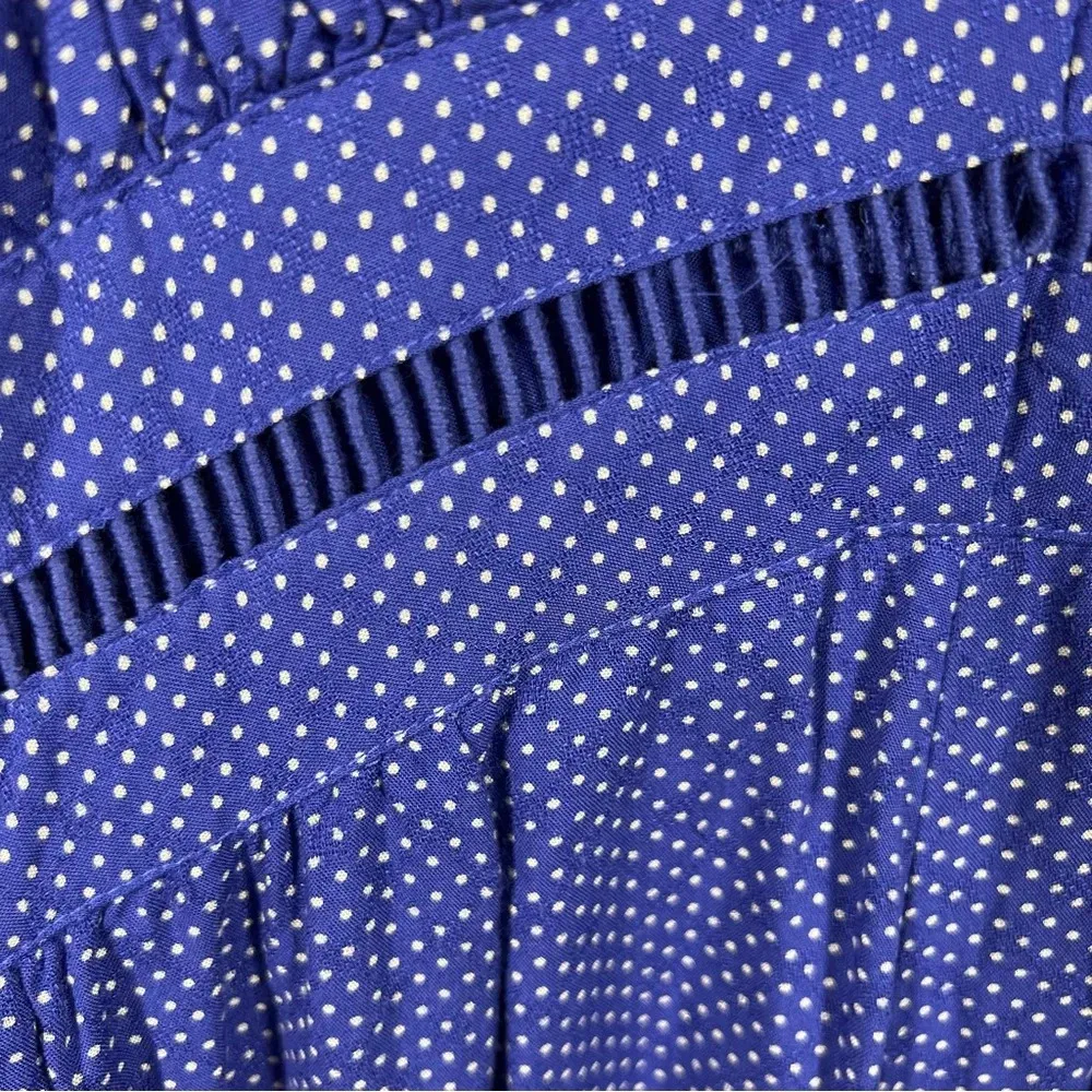 Anthropologie Maeve Blue Polka Dot Eyelet Jumpsuit‎ - Image 4