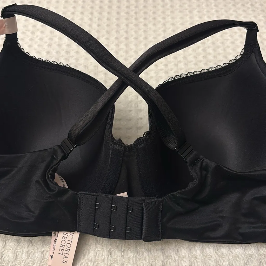 NEW! $50 VICTORIA’S SECRET 36DD(E) Lightly Lined Demi Bra BLACK Padded Underwire - Image 13