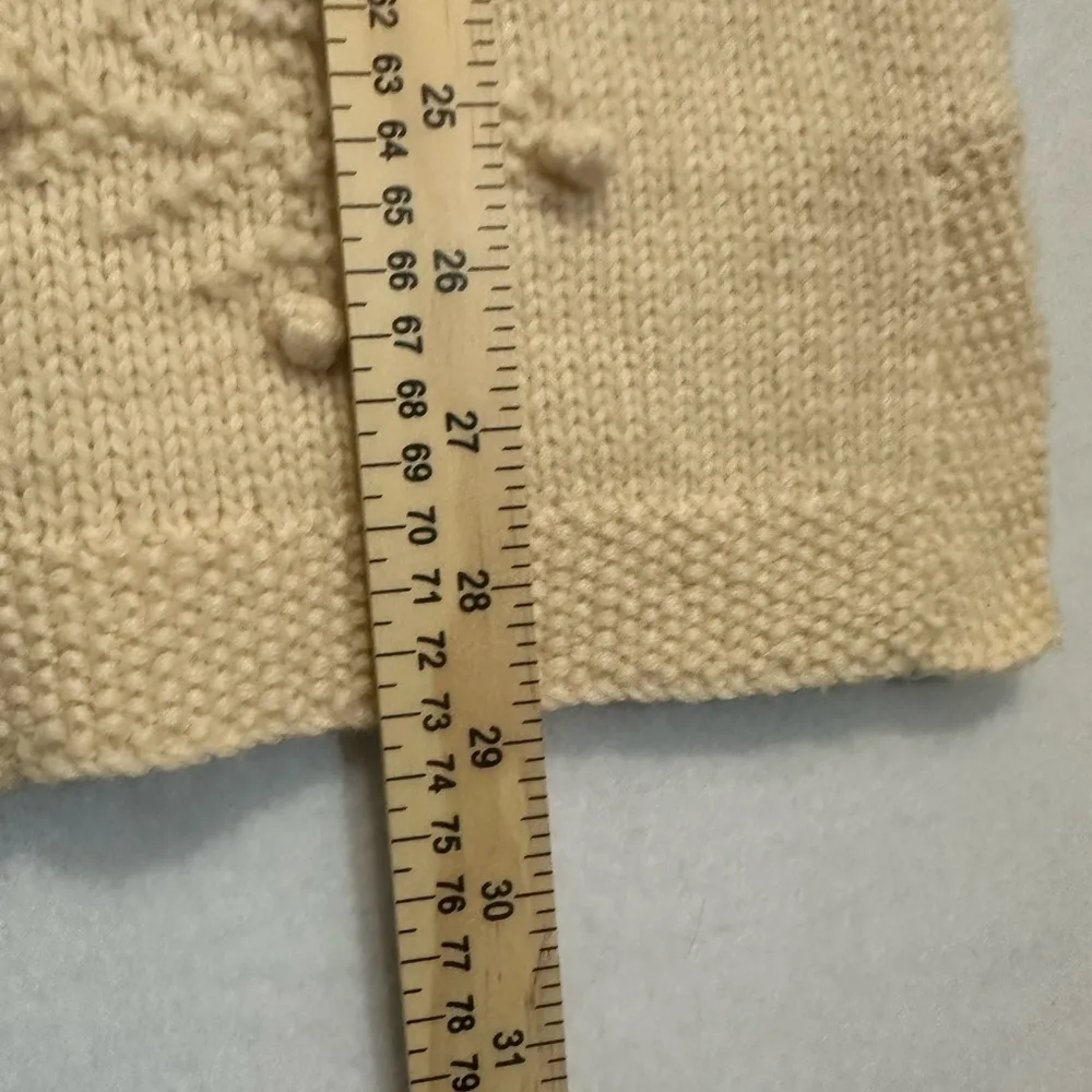 Liz Clairborne Hand Knitted Womens Sweater Cardigan 100% Worsted Wool Petite - Image 6