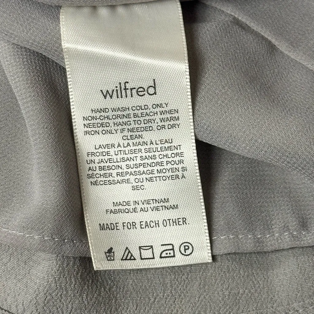 Aritzia Wilfred Fable Sweetheart Bustier Ruffled Neckline Mini Dress Gray Size 4 - Image 7