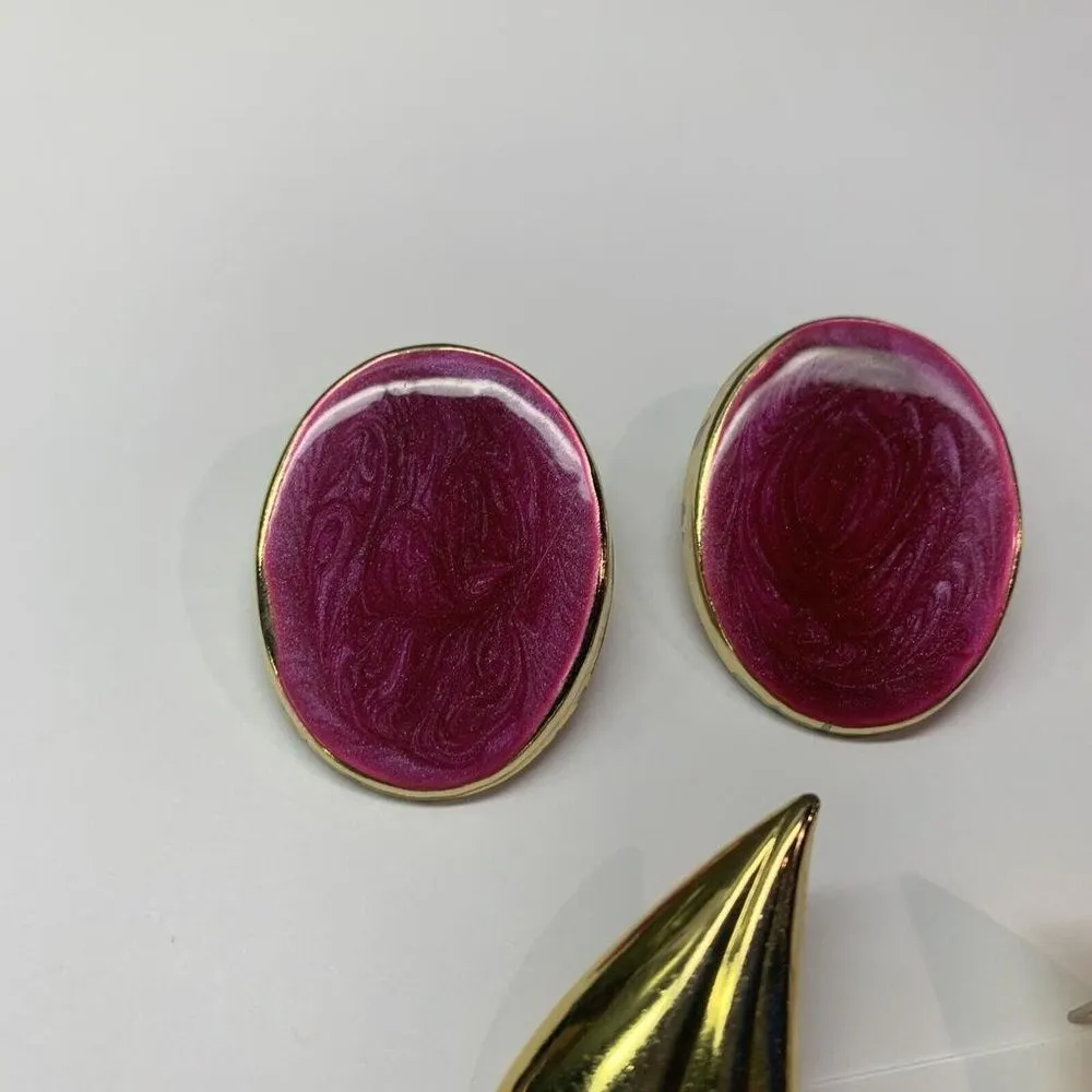 Lot Of 3 Large Costume Earrings Vintage - Image 5