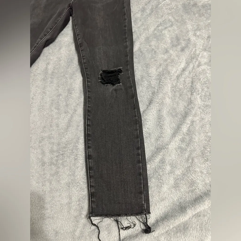 PacSun Women's Charcoal Distressed High Rise Jegging Skinny Jean - Image 2