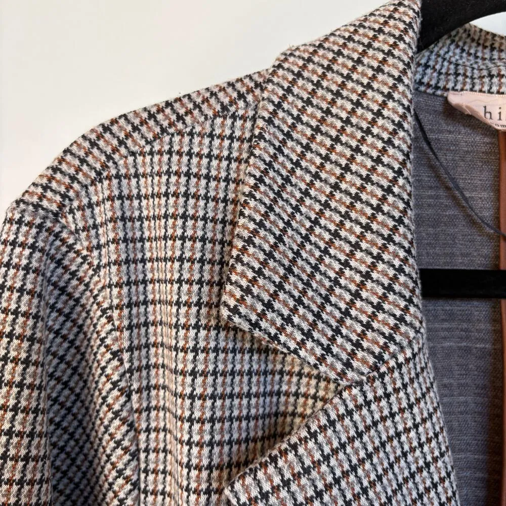 Philosophy Houndstooth Gray Long Coat Career Corpcore City Trench Classic 2X - Image 6