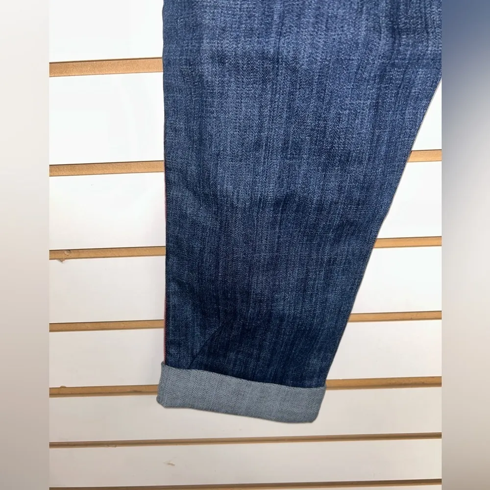 CAbi 327 Johnny Cropped Tux Denim Jeans with Red Stripe 5 Pocket Women's Size 2 - Image 5