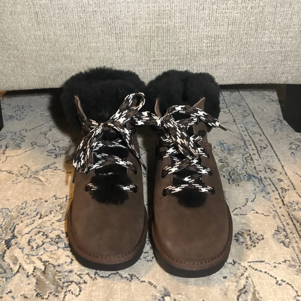 UGG Classic Mini Alpine Lace Brown Burnt Cedar - Image 5
