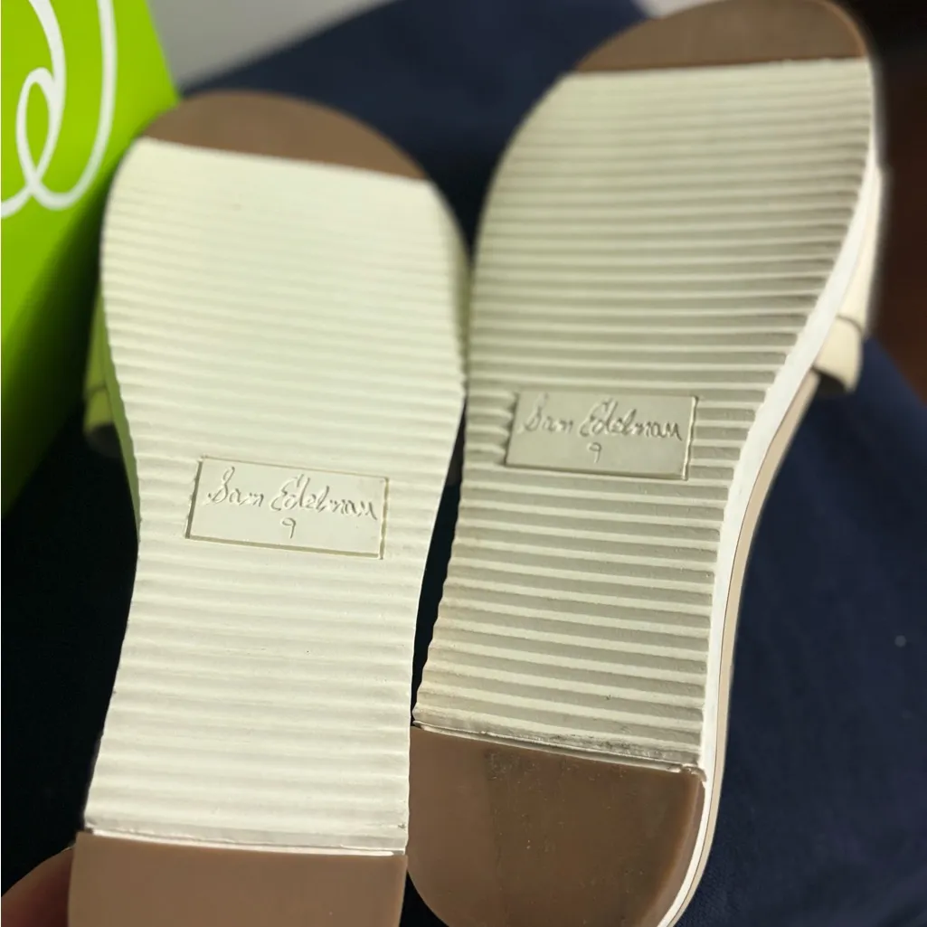 Sam Edelman Ariane Platform Slide Sandal ivory leather - Image 10