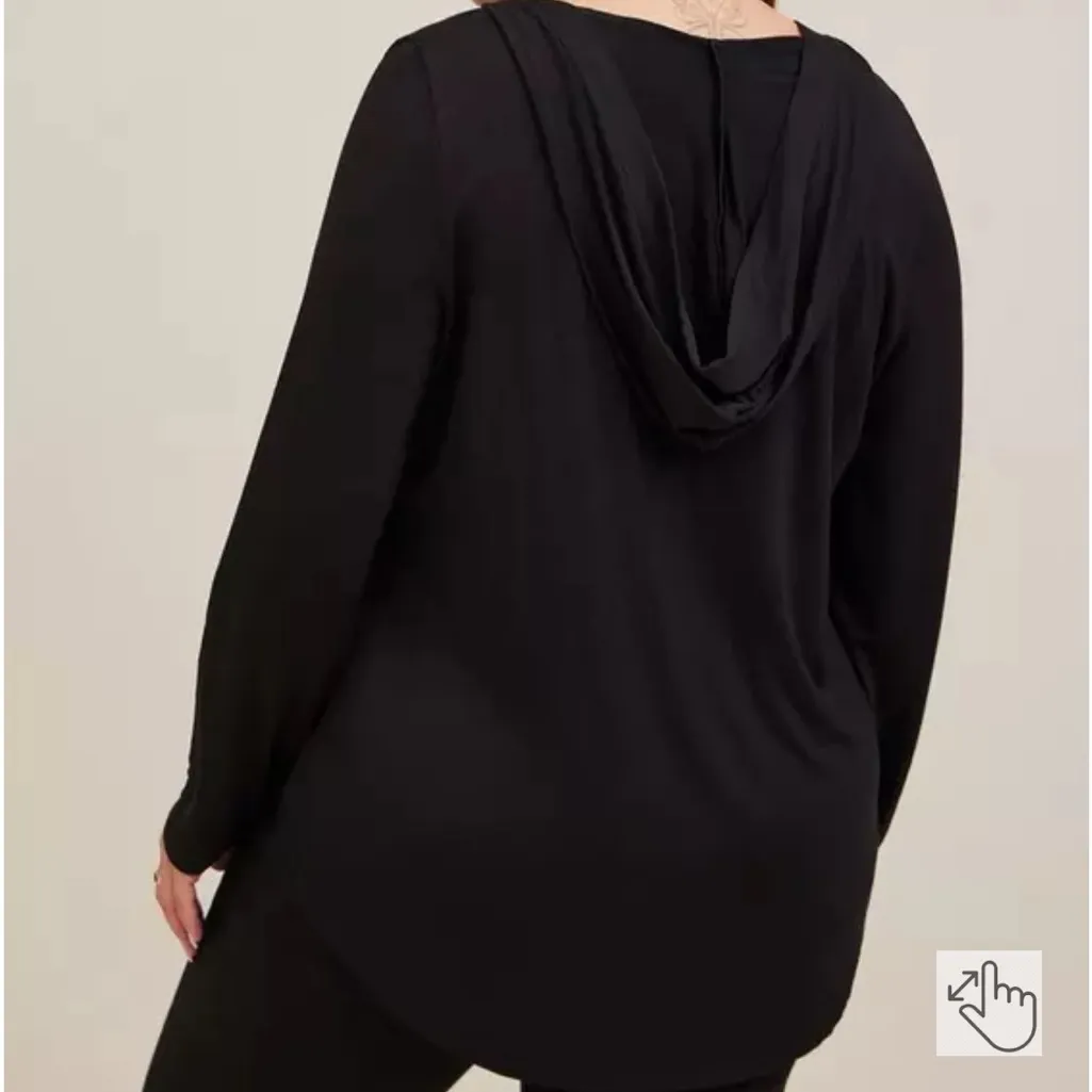 NWT Torrid Super Soft Dia De Los Muertos Graphic Hoodie Top Black Size 3X - Image 5