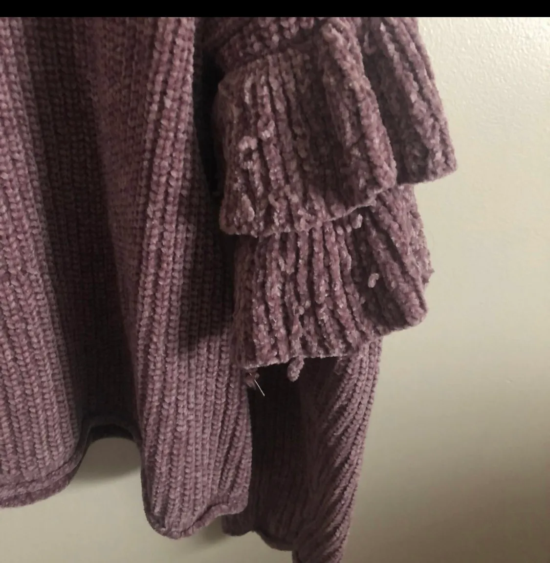 Mauve Pink Chenille Sweater - Image 8