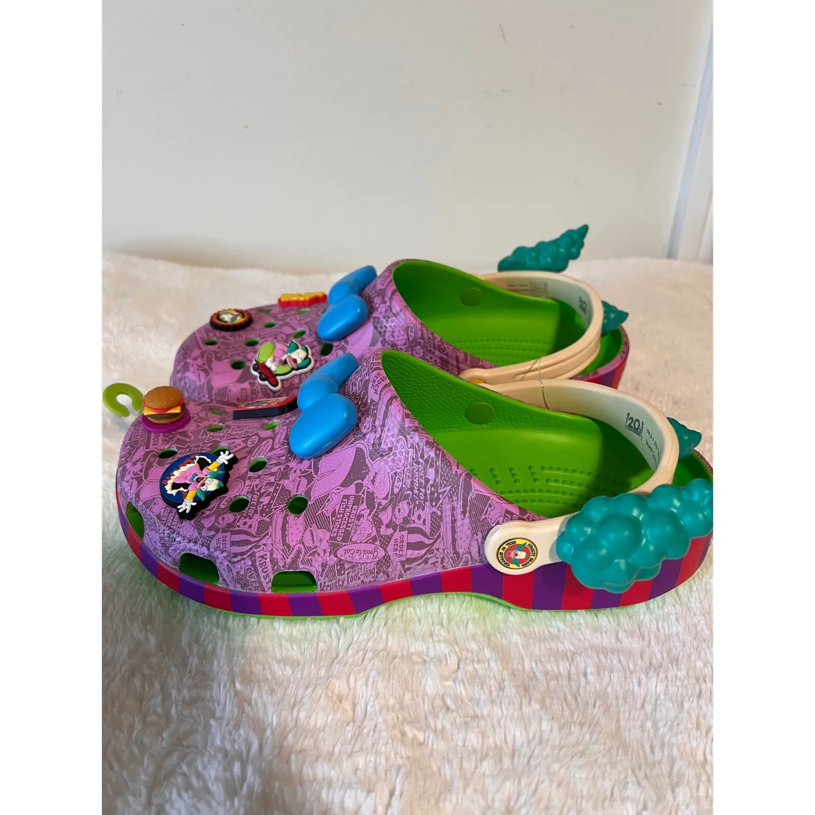 Crocs The Simpsons Krusty the Clown Jibbitz Clogs Multi Color Size M9 W11 NWT - Image 6