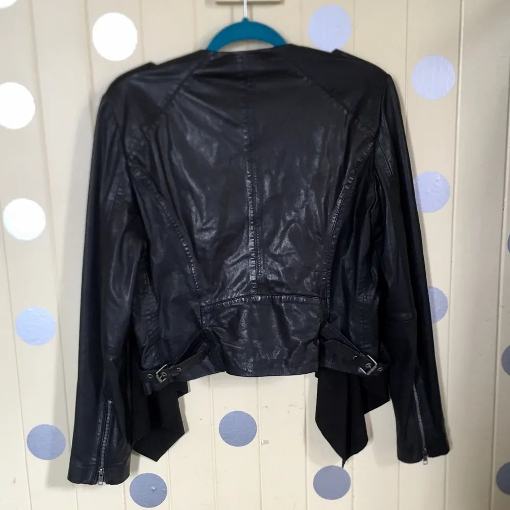 Muubaa Lupus Draped Goat Leather Biker Jacket 10 - Image 7