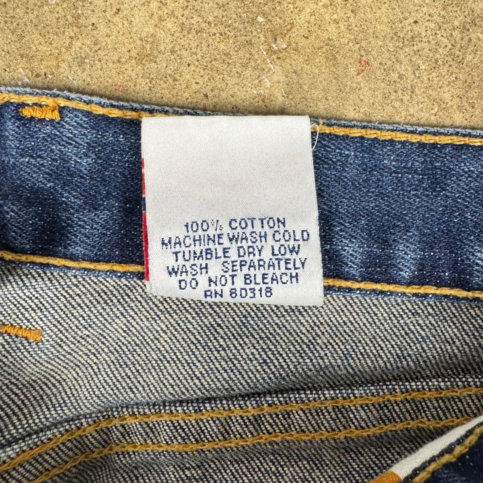 Vtg‎ Lucky Brand Dungarees Women's 8/29 Bootcut Dark Low-Rise Jeans Made in USA - Image 9