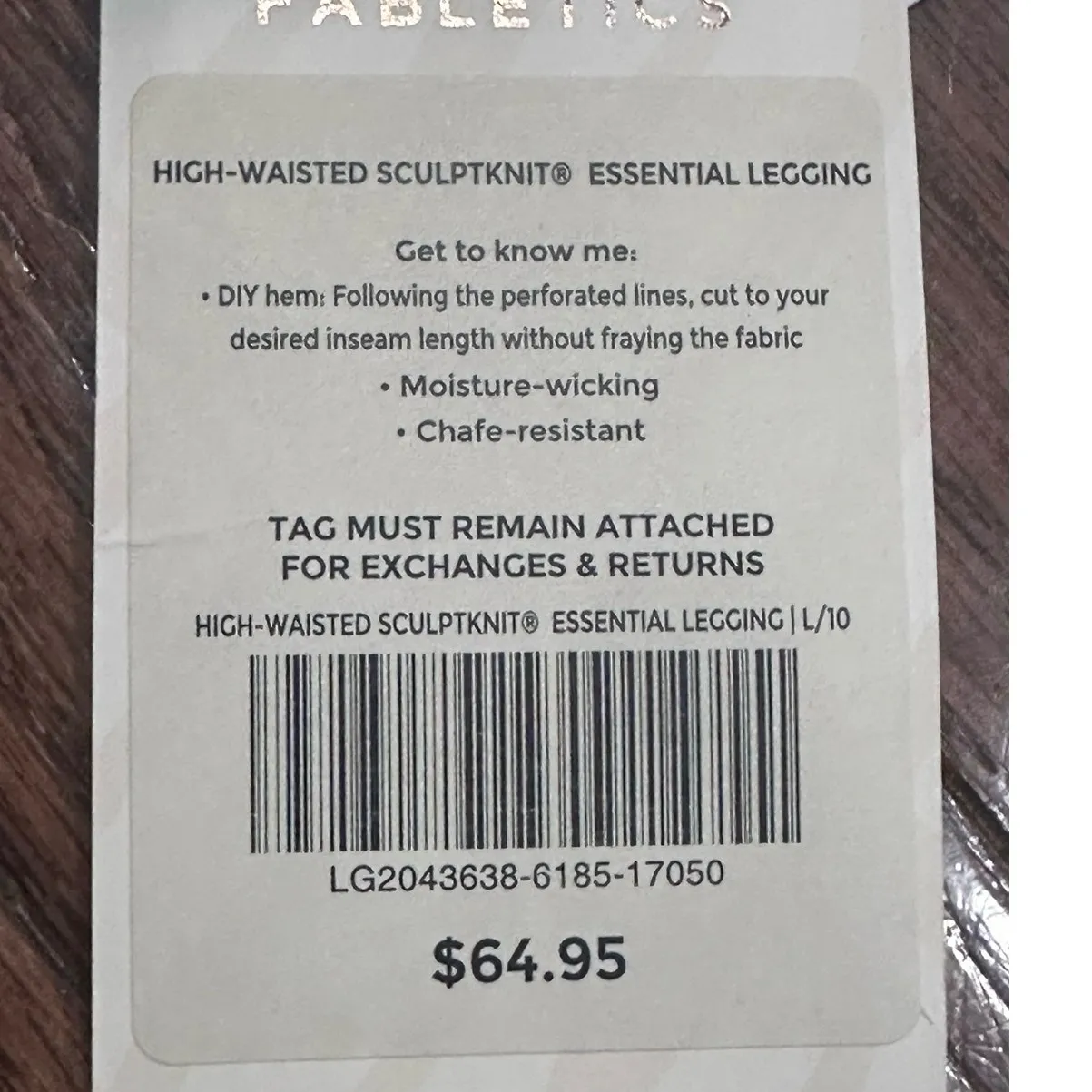 NWT Fabletics SculptKnit High Waist Leggings Sz. Large Red Flattering Sculpting - Image 10