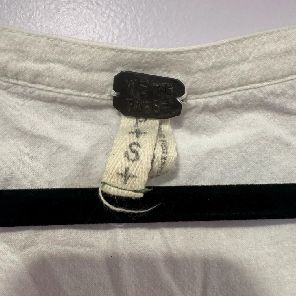 Vintage Y2K Free People henley white‎ long sleeve - Image 2