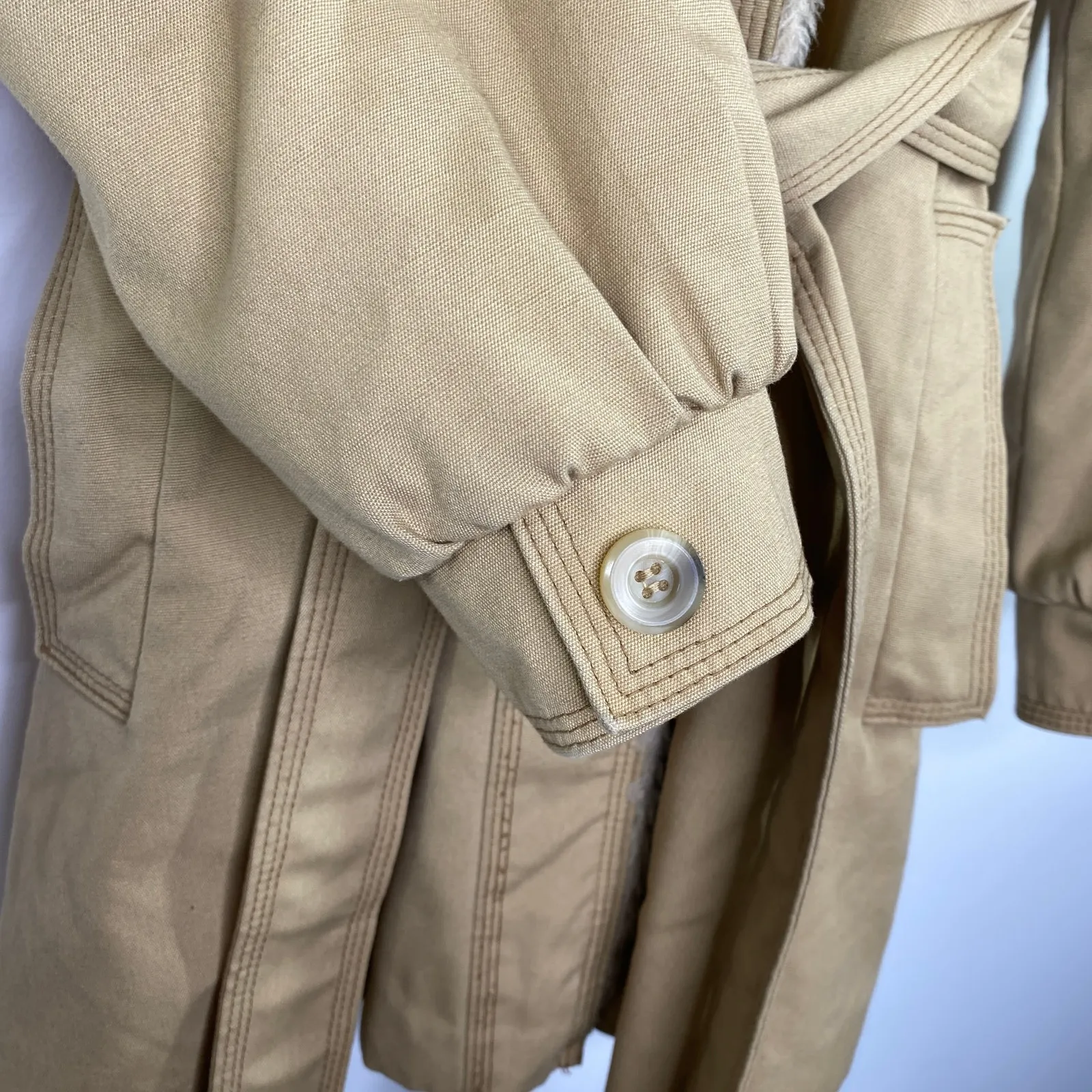 Bonders Exclusive All Season Calendar Cloth Khaki Jacket Women's Size Medium M Tan - Image 3