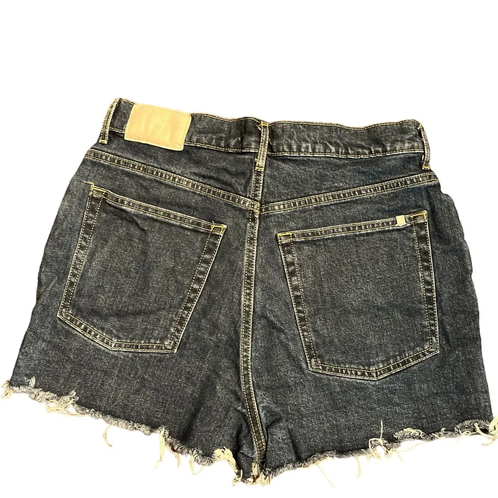 Everlane The Way High Denim Short Shorts organic cotton raw hem blue Size 29 - Image 2