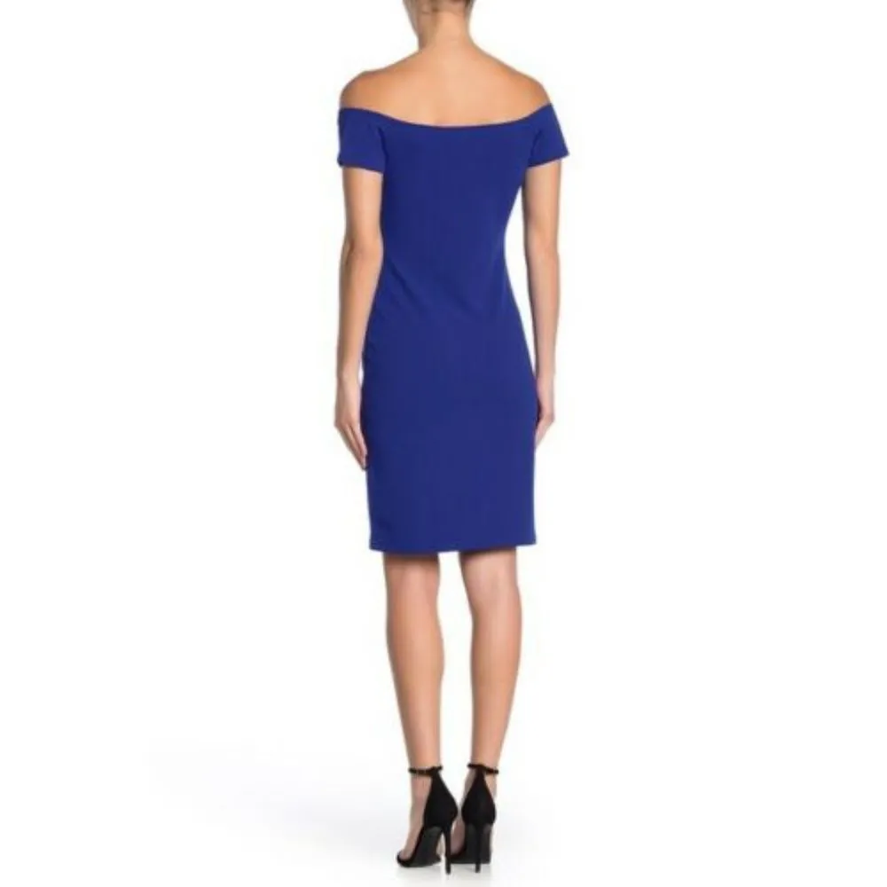 BEBE | Cobalt Blue Off-Shoulder Dress - Image 2