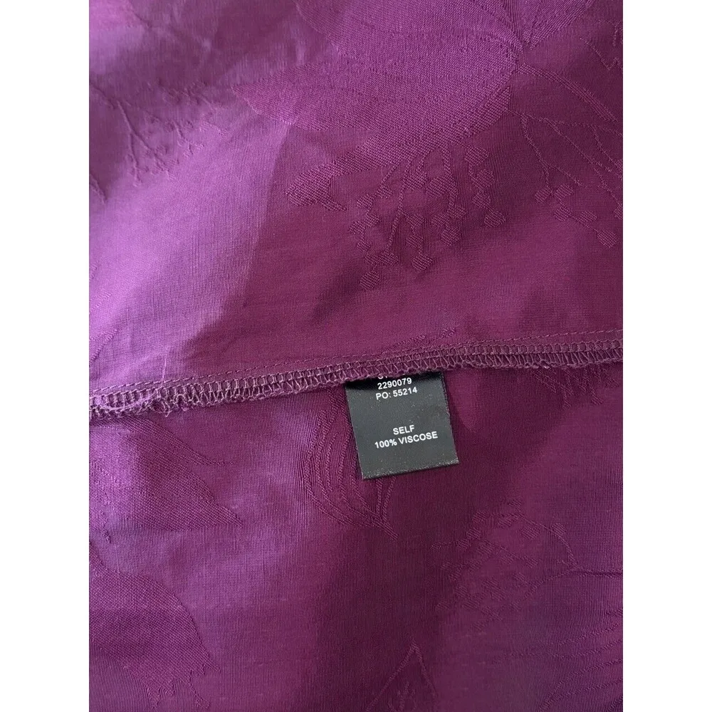 Current Air Women Dress Purple Maxi Long Sleeve Wrap V Neck Fit Flare Smocked XS - Image 12