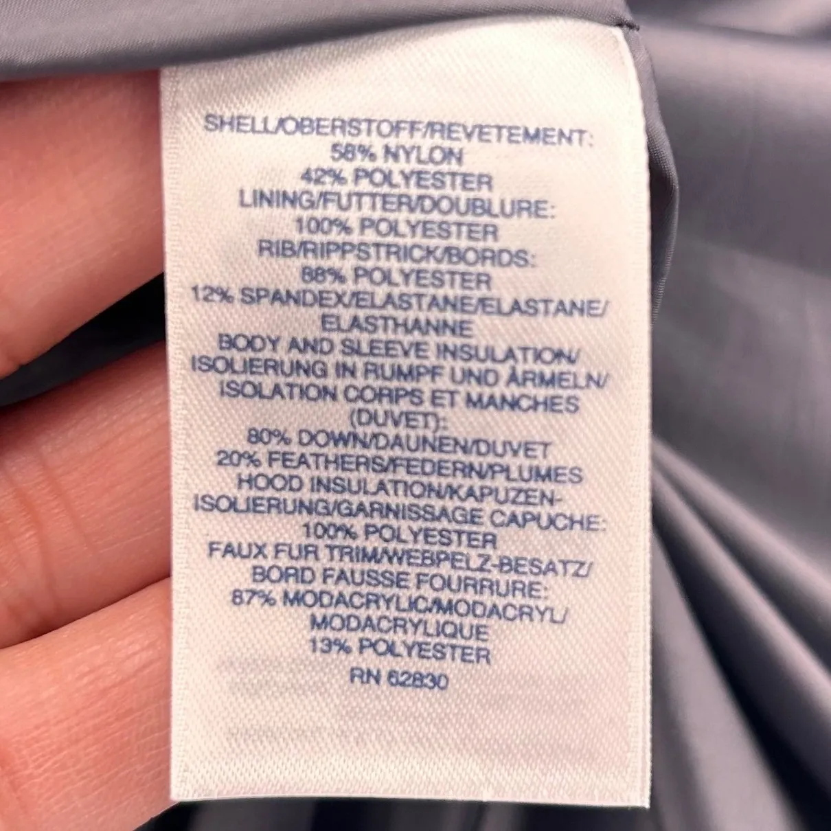 Lands End 80 Down Long Maxi Puffer Coat Large Gray - Image 11