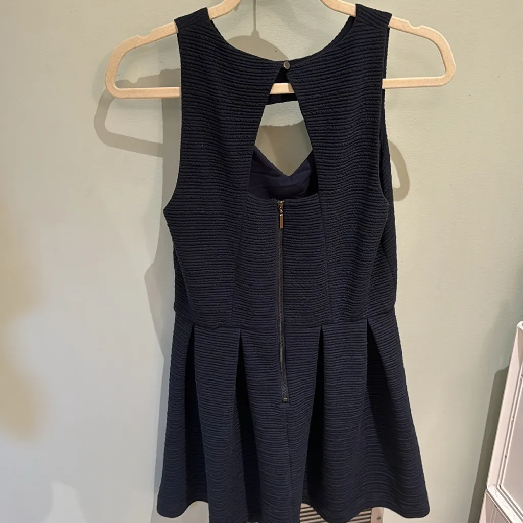 A.Moss navy dress with cutout detail and zip back. EUC - Image 3