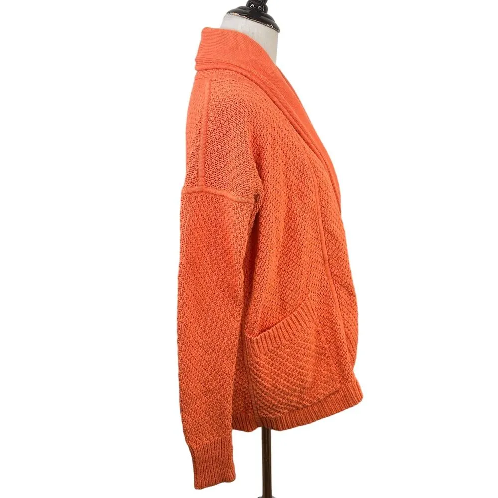Lululemon Orange Post Practice Wrap Cardigan Sweater Size 8 - Image 3