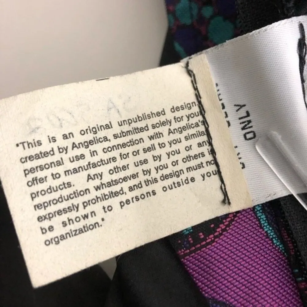 VINTAGE Black Dress Faux Vest A - Image 6