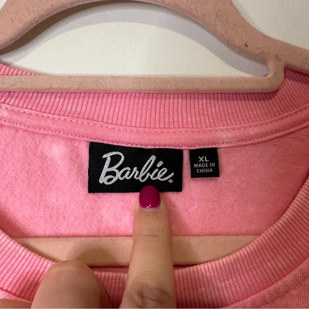 barbie crewneck sweatshirt size extra large Pink - Image 3