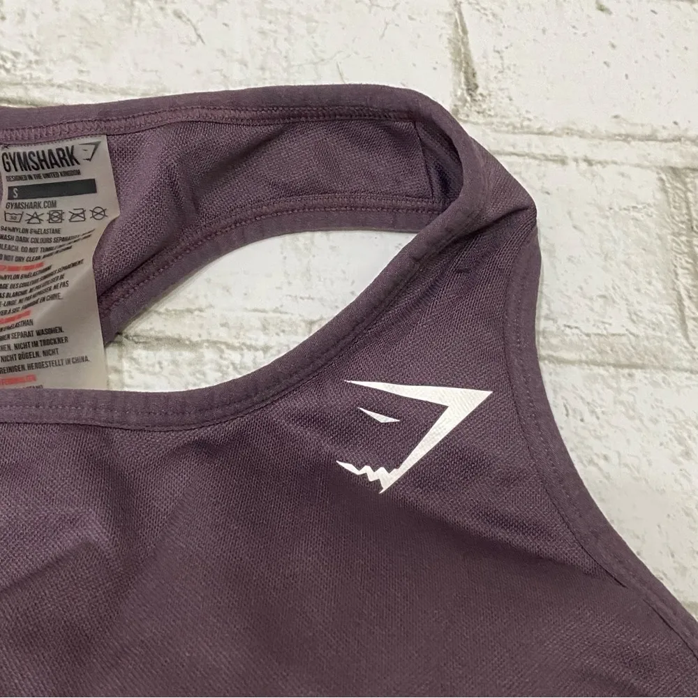 GYMSHARK Purple Wash Energy Seamless Crop Top Size Small - Image 11