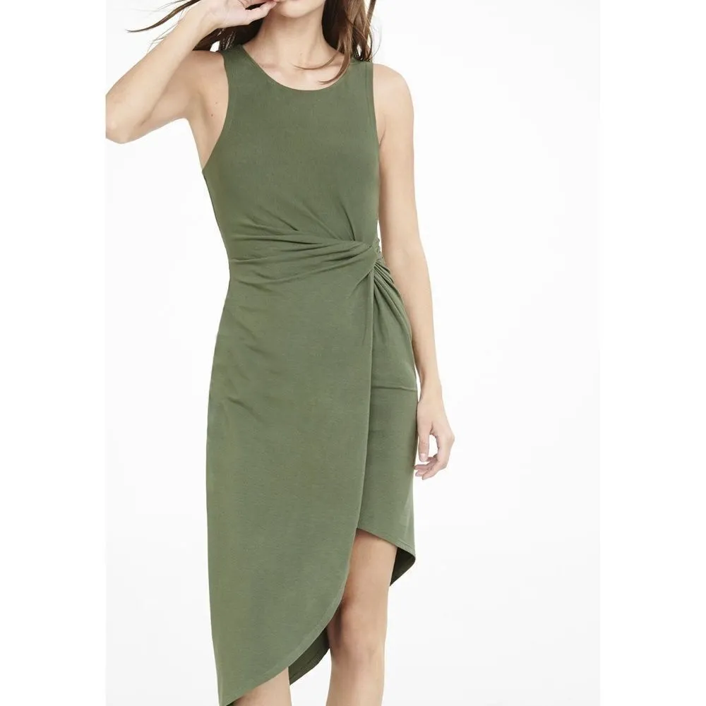 ✨HP✨Express Olive Twist Midi Dress In Olive✨ - Image 2