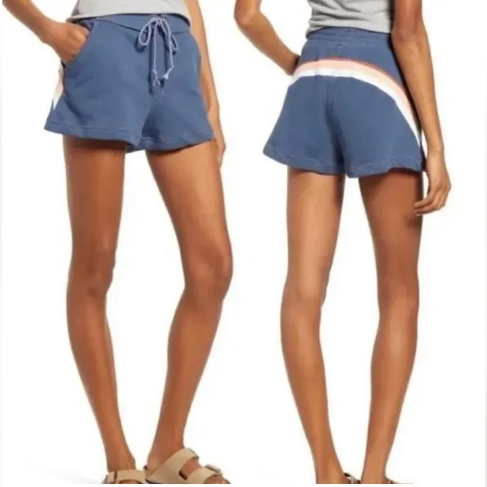 Faherty cotton shorts size M navy drawstring bondi boho rainbow - Image 5