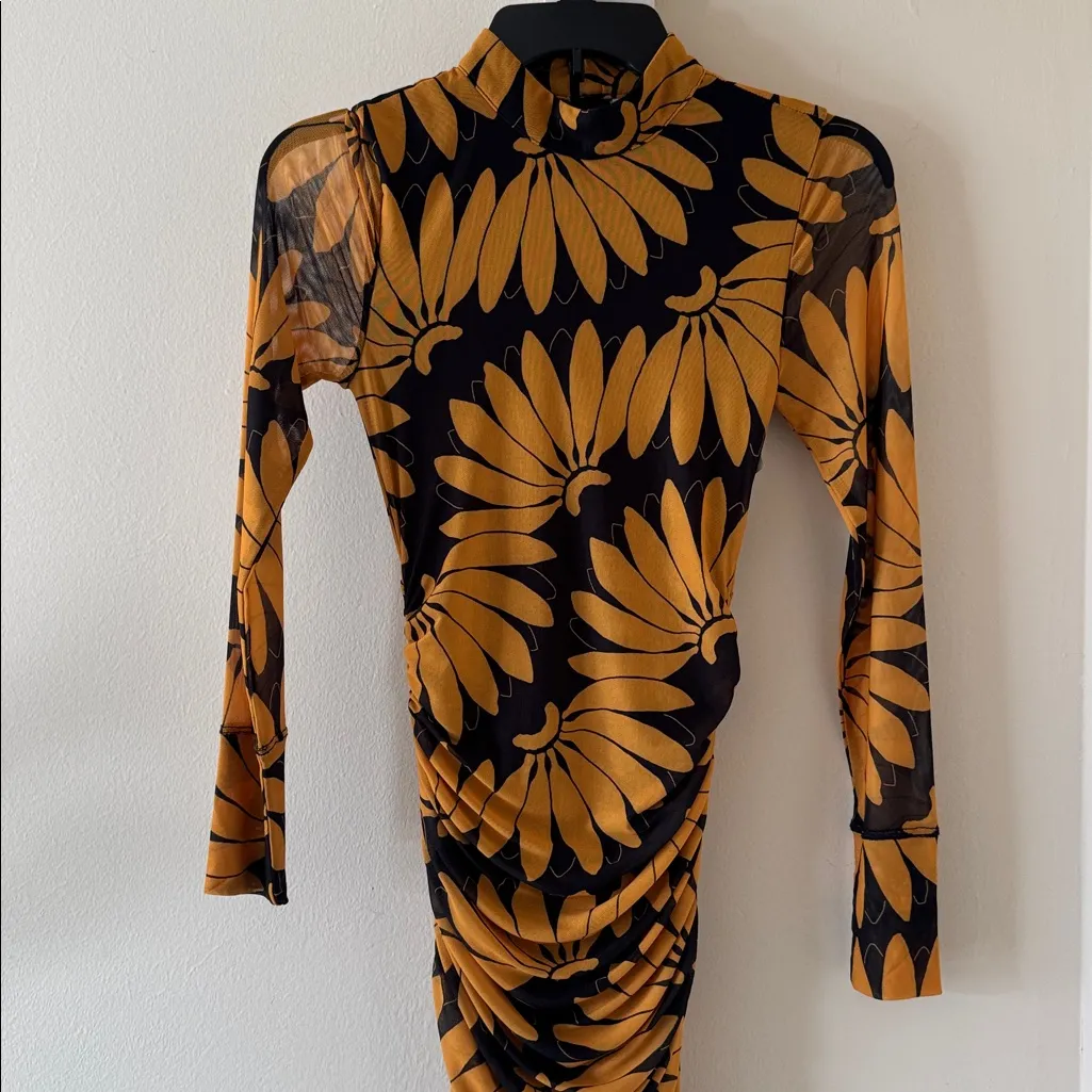 FARM RIO Yellow Copabanana Tulle Midi Dress, Size XXSMALL, $285 - Image 7