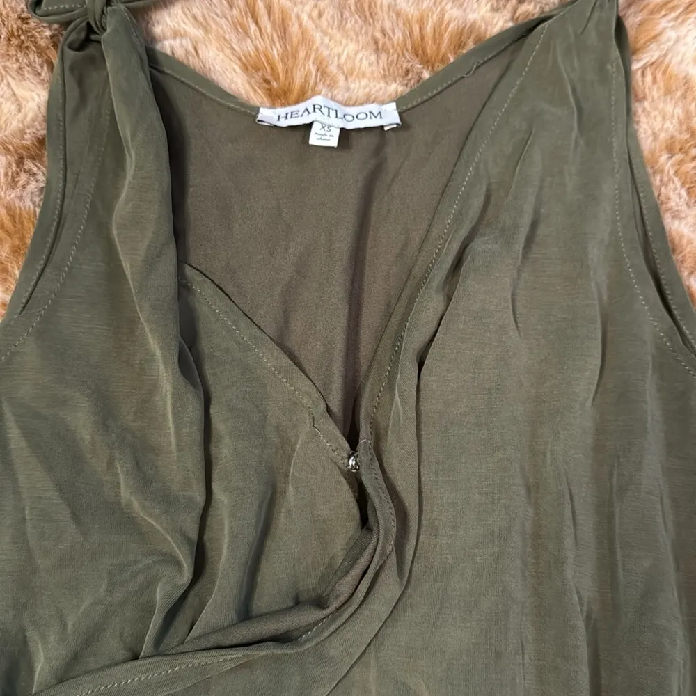 Hearthloom Olive Green Sleeveless Jumpsuit size XS - Image 9