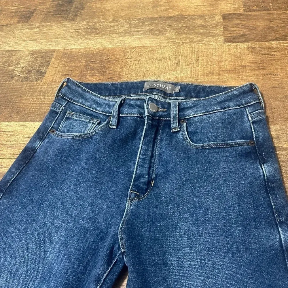 Just USA Distressed Skinny Super Stretch Jeans size 6 - Image 4