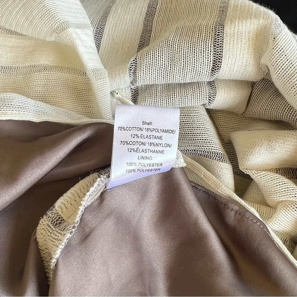 Ramy Brook Knit Cream Striped Dress - Image 8