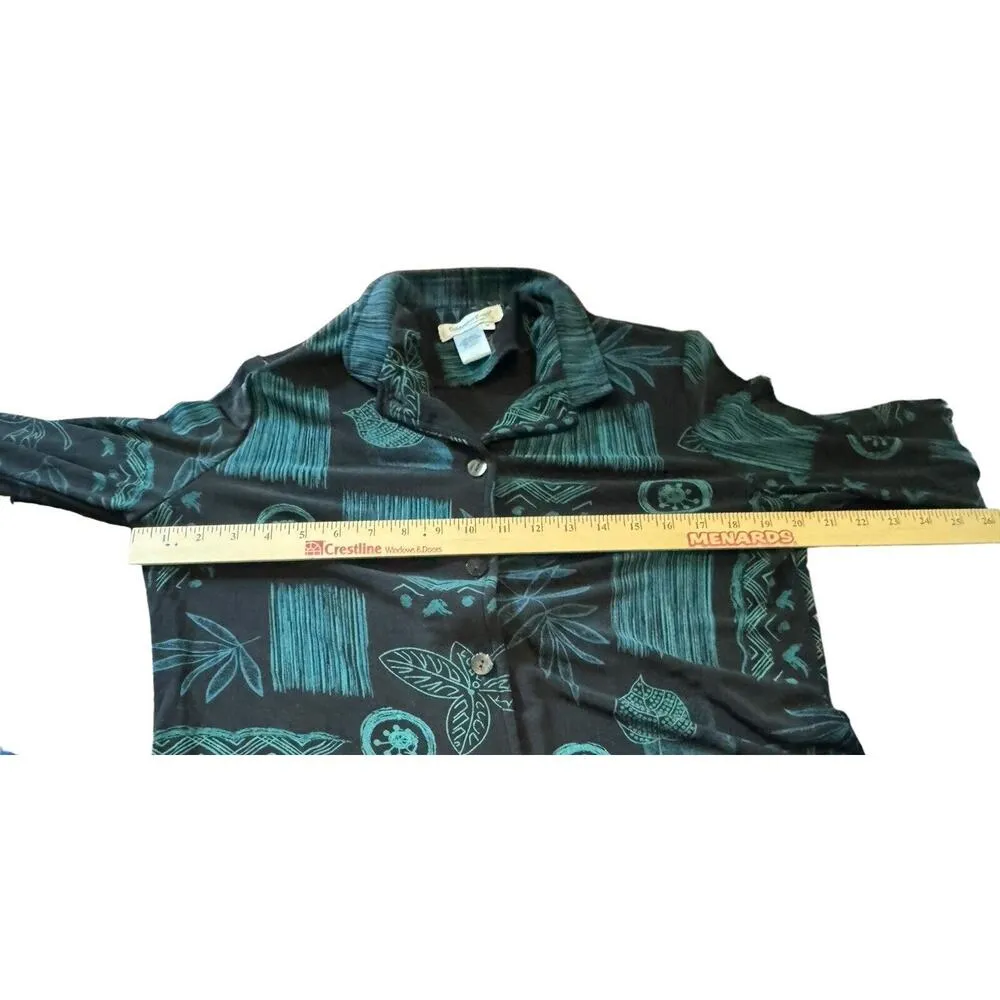 Coldwater Creek Medium Design Jacket Blazer RN# 98516 Shoulder Pads Stretchy - Image 8