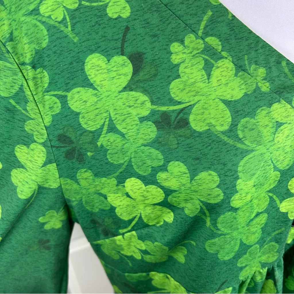 St. Patrick’s Day Shamrock Tunic Top 3/4 Sleeves - Image 2