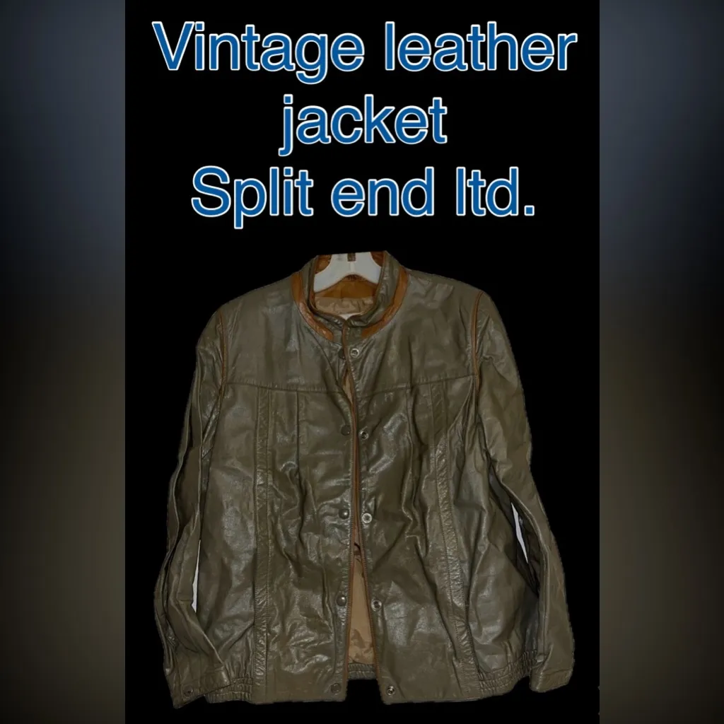 Vintage leather jacket Split end ltd. Y2k 90s • unisex Size L - Image 2