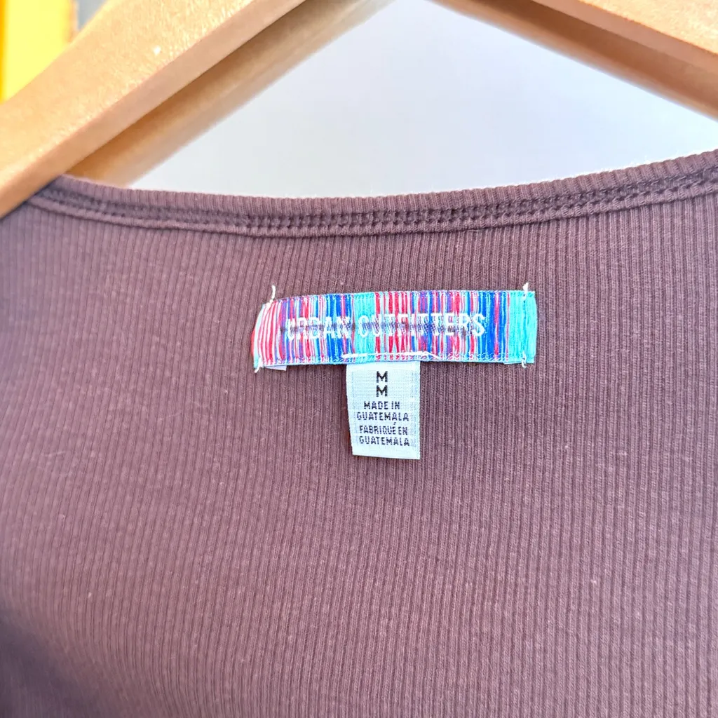 🎅 3/$15 SALE Urban Outfitters Brown Corset Crop Top M - Image 4