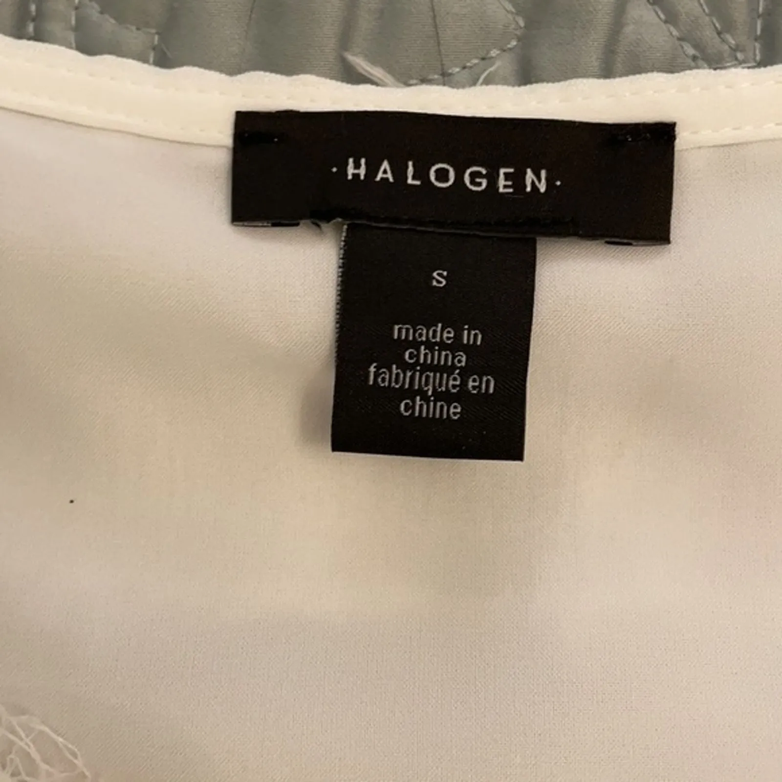 Halogen White Fringe Sleeveless Tank Top Camisole Blouse Womens Small NEW - Image 2