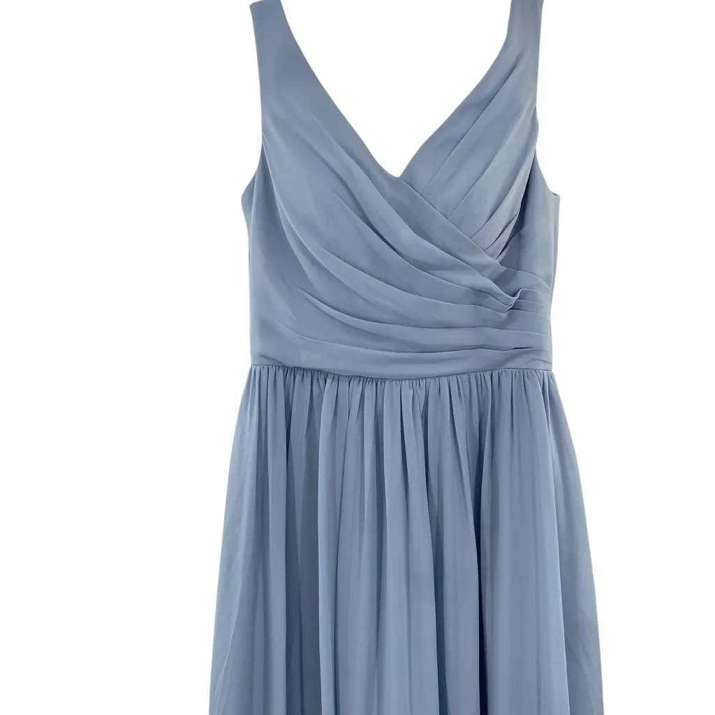 Azazie Keyla Twilight A-Line V-Neck Pleated Chiffon Dress Bridesmaid - Image 2