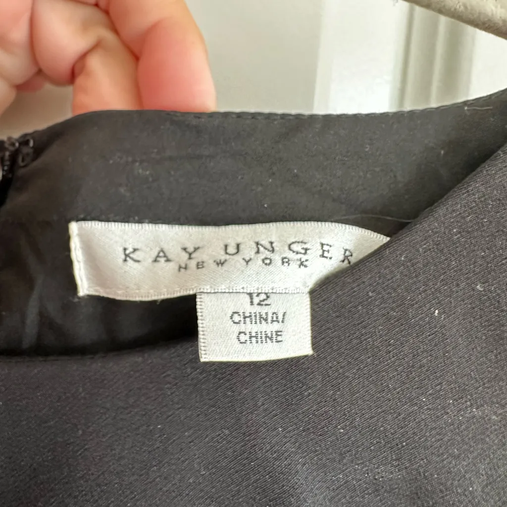 Kay Unger Davina Romper Walk Thru Jumpsuit Dress Black size 12‎ - Image 7