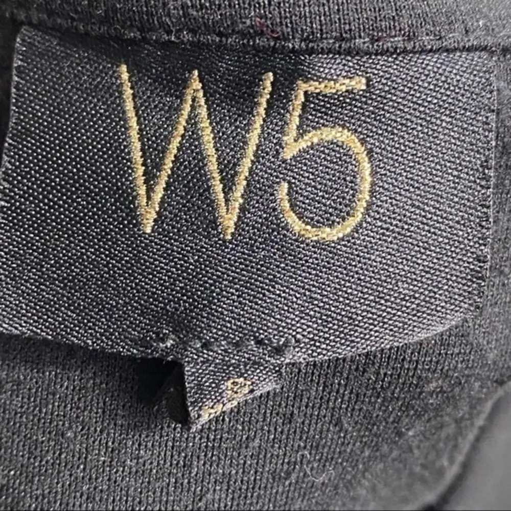 W5 Black Moto Jacket Silver Zipper Front Size S Edgy Chic Fall Layering Piece - Image 7