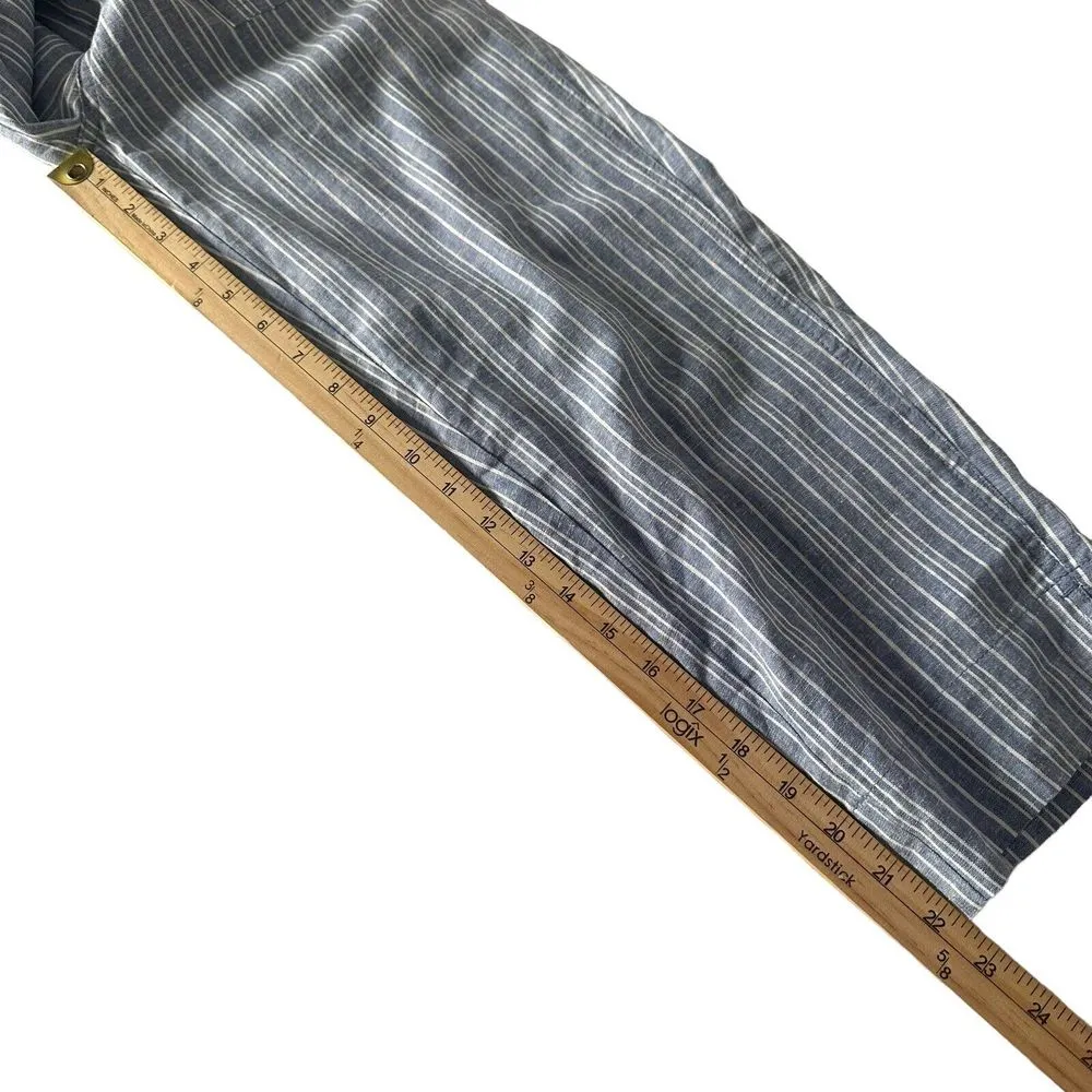 Land N Sea Womens Crop Pants Size S Blue Coastal Minimalist Resort Wear Nautical - Image 11