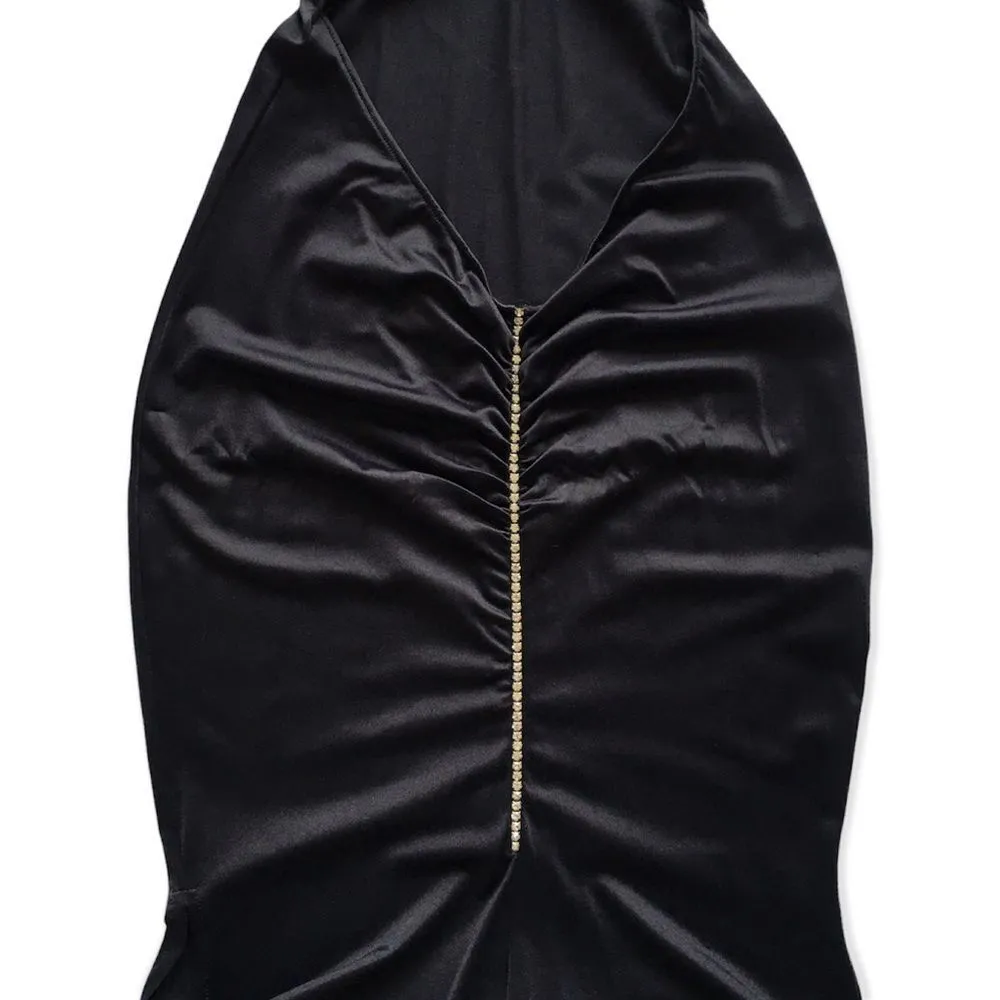 🔃Luxury Sexy Exotic Glamorous Black Evening Dress Gown - Image 7