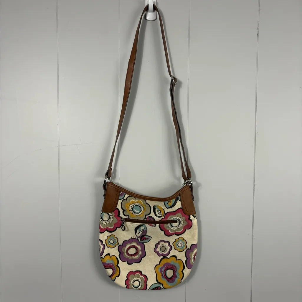 Relic Cotton Canvas Multicolor Floral Cross-Body Purse Medium Bag Boho Casual - Image 2