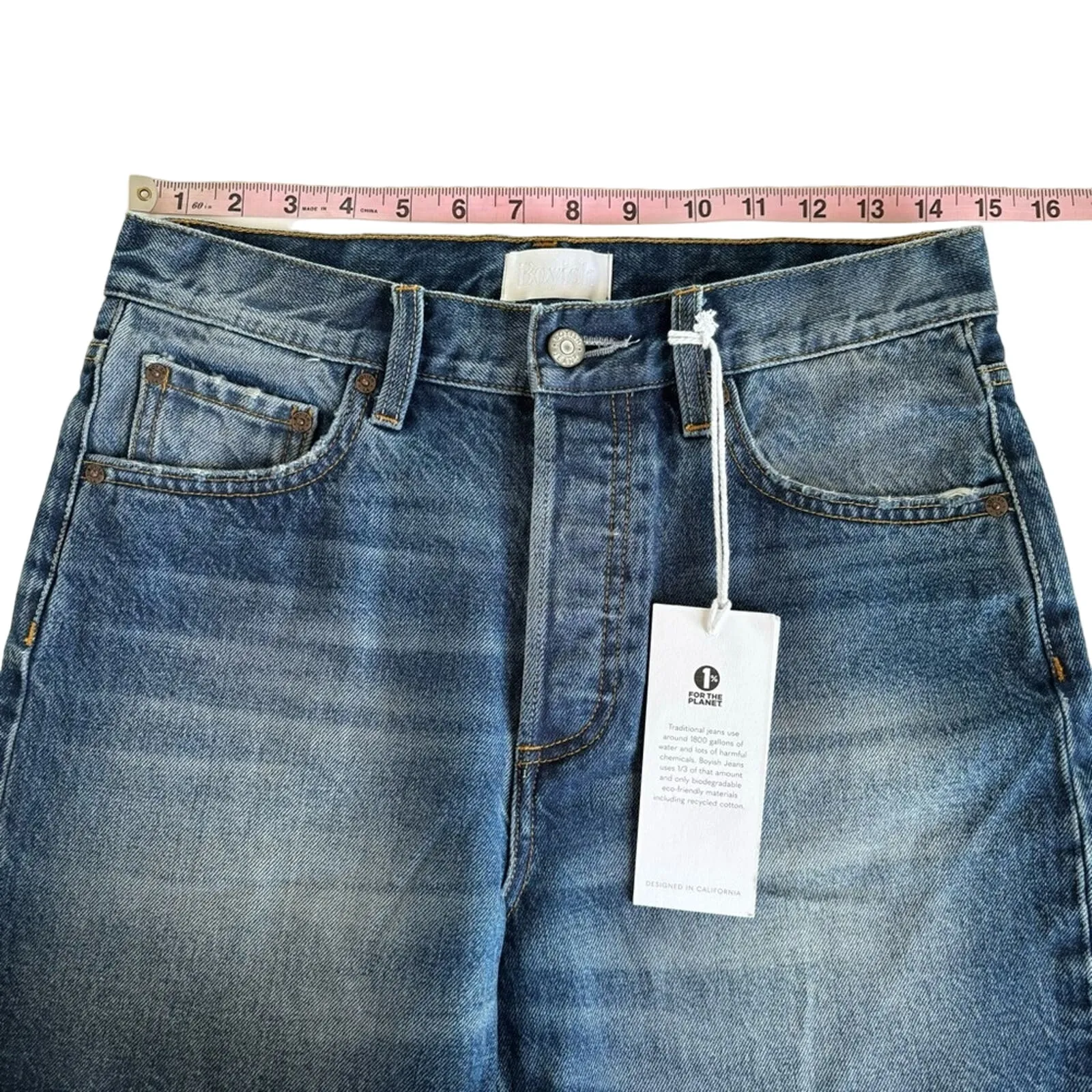 Boyish The Monty Miss Julie Blue High Rise Relaxed Denim Shorts Size 27 NWT - Image 5