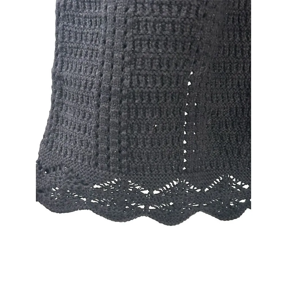 Old Navy Knit Tank Blouse 3X Black Tie Front Sweater Tank Top Sleeveless NWT - Image 8