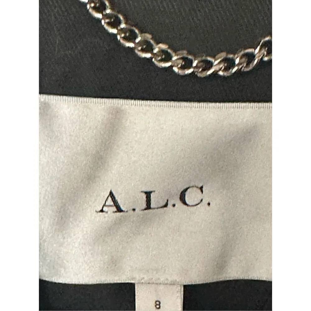 A.L.C Blazer 100 % linen/ 45% Cotton size 8 Black - Image 3