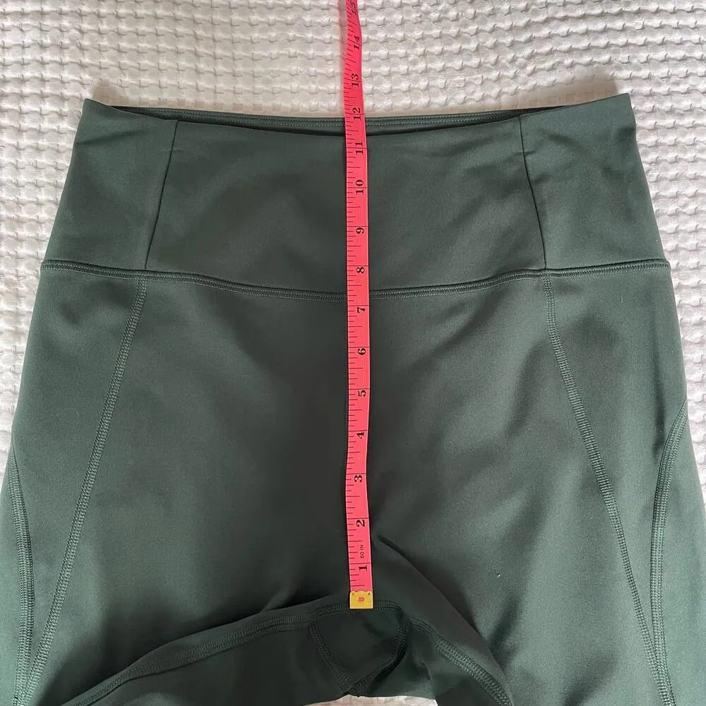 Moss Green High Rise Capri Leggings - Image 10