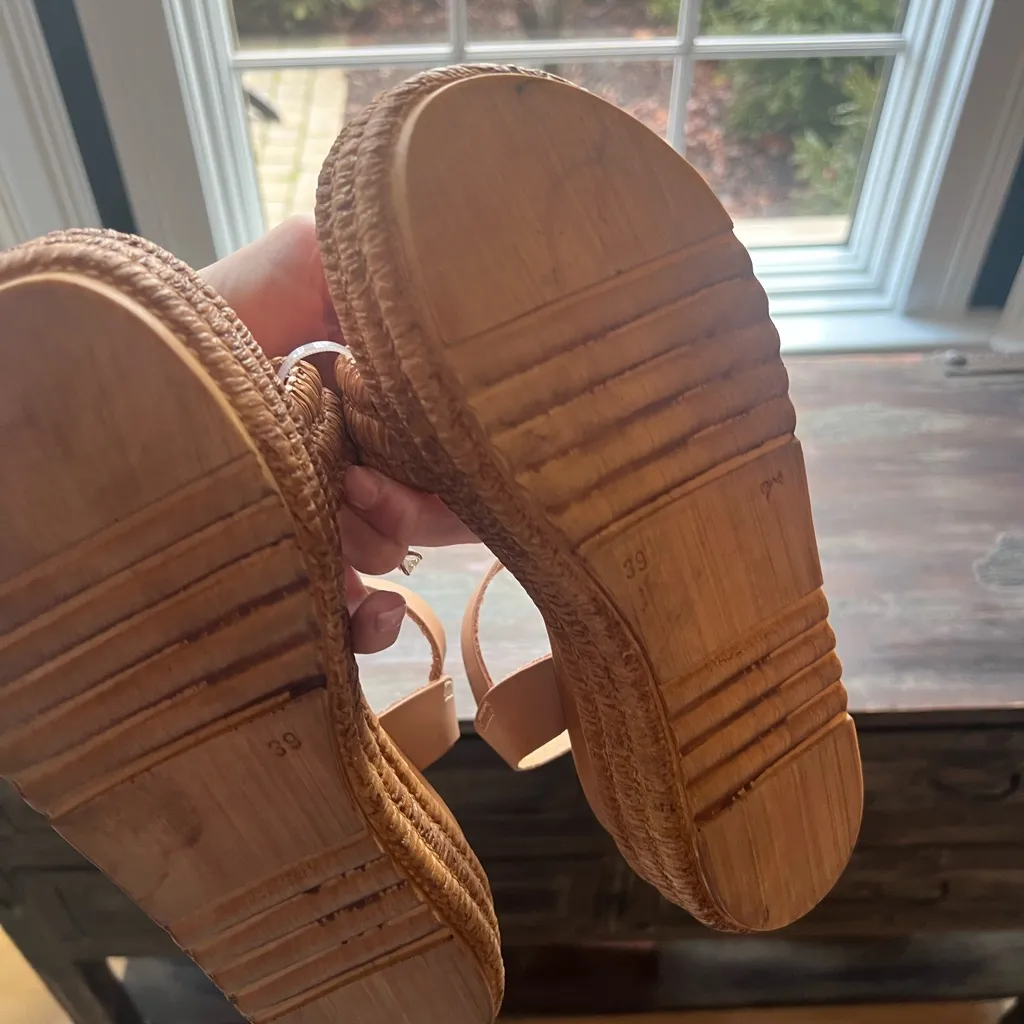 Steve Madden Natural Raffia Sandal size 9 nwot - Image 5