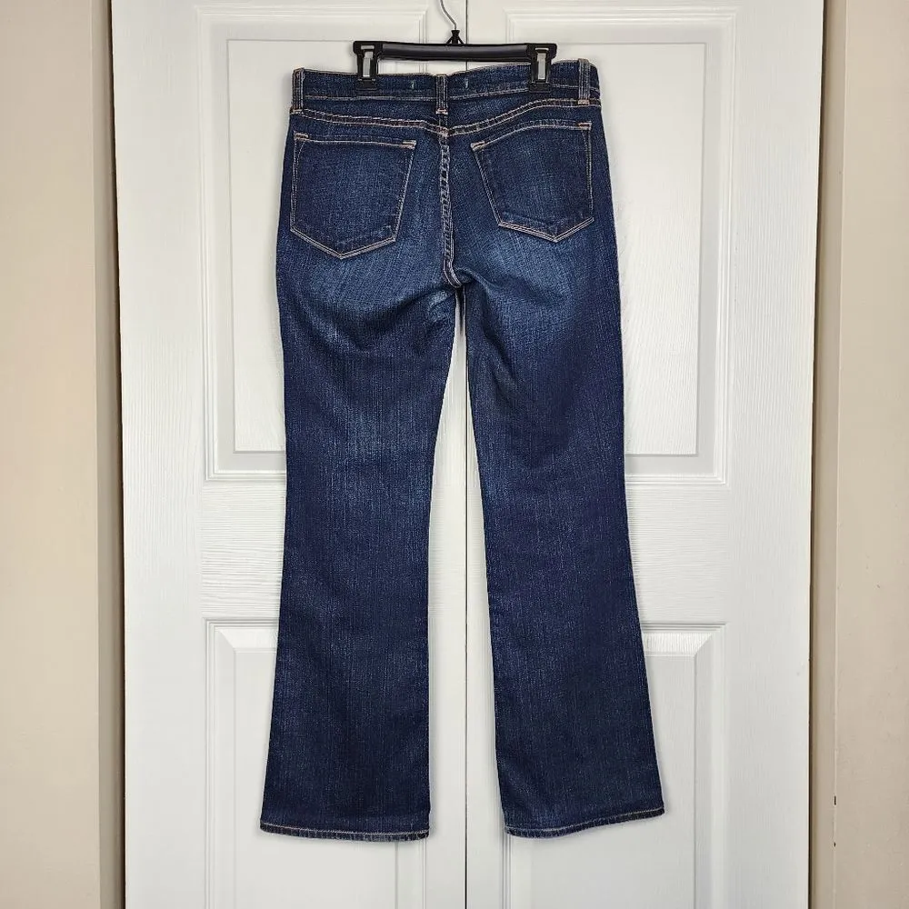 J Brand 818 Jeans Dark Wash Blue Denim Stretchy Flared Leg Wide Leg 28x29 - Image 2